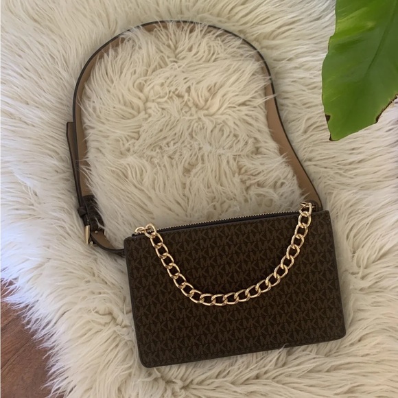 Michael Kors Bags Michael Kors Belt Bag With Gold Chain Zipper With